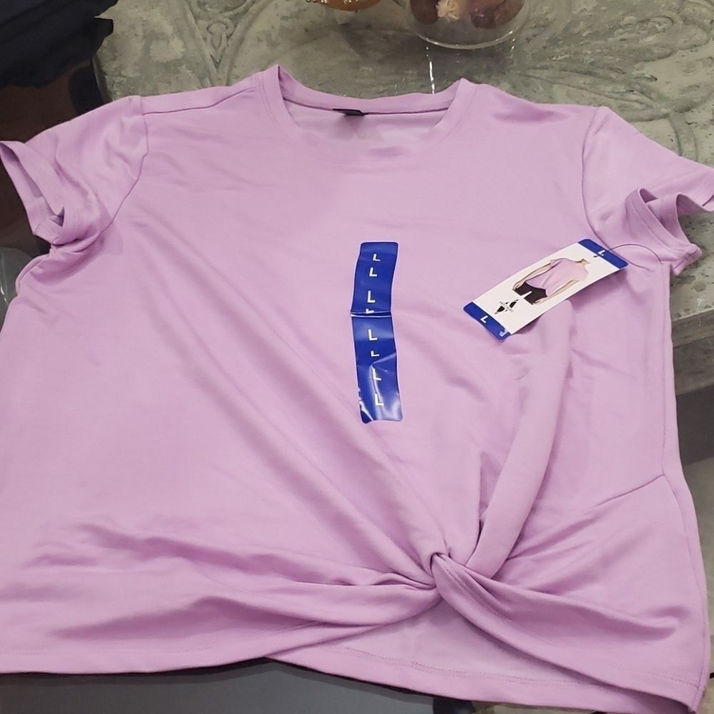 Sketchers French Terry Womens Purple Tee Shirt Top Large New